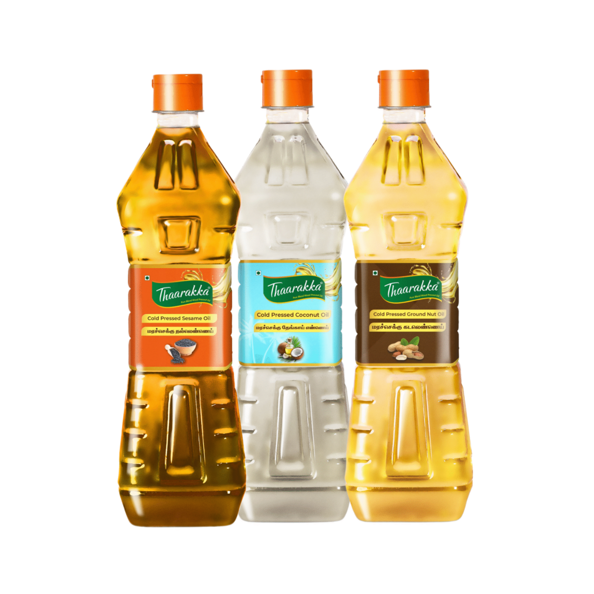 FESTIVE TRIO PACK 1L Groundnut oil + 1L Sesame oil + 1L Coconut oil (GHEE100 ML FREE)