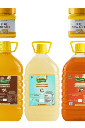 GRAND PREMIUM PACK  5L Groundnut oil + 5L Sesame oil + 5L Coconut oil + 2L Ghee  (SILVER COIN FREE)